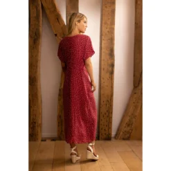 Robe Longue Boutonnée à Pois Lila Réédition | Robe Longue 3 SUISSES -Promos Robe Mirage Magasin 2n4a2166 3201160 12 1140x1140