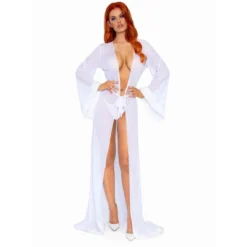 Ensemble 3 Pièces - Robe Longue, String Et Cravate - Blanc Leg Avenue | 3 SUISSES -Promos Robe Mirage Magasin ensemble 3 pieces robe longue string et cravate blanc 3372440 4 1140x1140