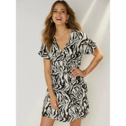 Robe Imprimée Zèbre à Manches Japonaises | 3 SUISSES