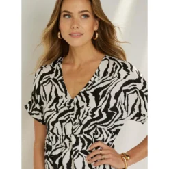 Robe Imprimée Zèbre à Manches Japonaises | 3 SUISSES -Promos Robe Mirage Magasin robe 3493986 6909794 94 1140x1140