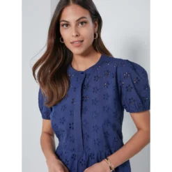 Robe à Manches Courtes Brodée Suisse Avec Doublure | 3 SUISSES -Promos Robe Mirage Magasin robe a manches courtes brodee suisse avec doublure 3515130 7008502 2 1140x1140