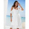 Robe à Manches Courtes En Dentelle Et Guipure | 3 SUISSES -Promos Robe Mirage Magasin robe a manches courtes en dentelle et guipure 3515044 7008152 52 1140x1140