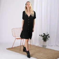 Robe à Volants Boutonnée Devant Keila | Robe Courte 3 SUISSES -Promos Robe Mirage Magasin robe a volants boutonnee devant keila 1178291 3 1140x1140