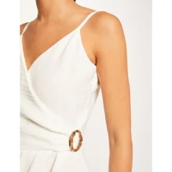 MORGAN Robe Ajustée Avec Effet Drapé | 3 SUISSES -Promos Robe Mirage Magasin robe ajustee avec effet drape ecru 3393050 3 1140x1140