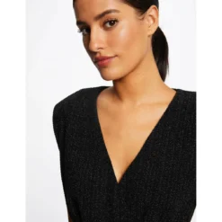 MORGAN Robe Ajustée Avec épaulettes NOIR | 3 SUISSES -Promos Robe Mirage Magasin robe ajustee avec epaulettes noir 3433562 6615704 4 1140x1140