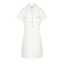 MORGAN Robe Ajustée Avec Manches Courtes | 3 SUISSES -Promos Robe Mirage Magasin robe ajustee avec manches courtes ecru 3506720 6978138 38 1140x1140