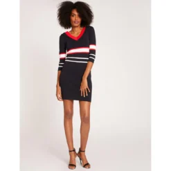 MORGAN Robe Ajustée Bandes Contrastantes Col V | Robe Courte 3 SUISSES 7 MORGAN Robe Ajustée Bandes Contrastantes Col V | Robe Courte 3 SUISSES -Promos Robe Mirage Magasin robe ajustee bandes contrastantes col v 3231295 4 1140x1140