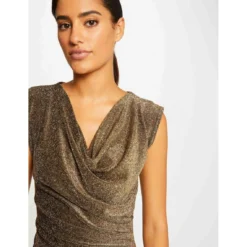 MORGAN Robe Ajustée Col Bénitier | 3 SUISSES -Promos Robe Mirage Magasin robe ajustee col benitier dore 3410640 6485894 94 1140x1140