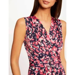 MORGAN Robe Ajustée Drapée Imprimé Abstrait | 3 SUISSES 13 MORGAN Robe Ajustée Drapée Imprimé Abstrait | 3 SUISSES -Promos Robe Mirage Magasin robe ajustee drapee imprime abstrait rose 3508696 6986848 48 1140x1140