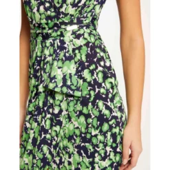MORGAN Robe Ajustée Drapée Imprimé Abstrait | 3 SUISSES 13 MORGAN Robe Ajustée Drapée Imprimé Abstrait | 3 SUISSES -Promos Robe Mirage Magasin robe ajustee drapee imprime abstrait vert 3508694 6986836 36 1140x1140