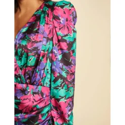 MORGAN Robe Ajustée Drapée Imprimé Floral MULTICO | 3 SUISSES -Promos Robe Mirage Magasin robe ajustee drapee imprime floral multico 3431486 6602862 62 1140x1140
