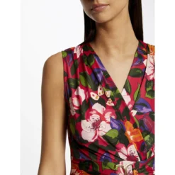 MORGAN Robe Ajustée Drapée Imprimé Floral | 3 SUISSES -Promos Robe Mirage Magasin robe ajustee drapee imprime floral multico 3509932 6993508 8 1140x1140