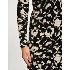 MORGAN Robe Ajustée Froncée Imprimé Abstrait | 3 SUISSES -Promos Robe Mirage Magasin robe ajustee froncee imprime abstrait multico 3508682 6986770 70 1140x1140