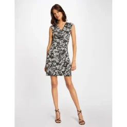 MORGAN Robe Ajustée Imprimé Abstrait | 3 SUISSES -Promos Robe Mirage Magasin robe ajustee imprime abstrait noir 3392126 6372462 62 1140x1140