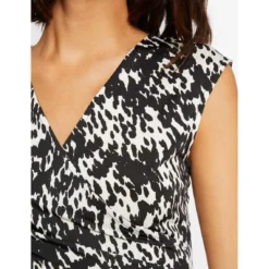 MORGAN Robe Ajustée Imprimé Abstrait | 3 SUISSES -Promos Robe Mirage Magasin robe ajustee imprime abstrait noir 3392126 6372466 66 1140x1140