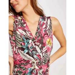 MORGAN Robe Ajustée Imprimé Végétal | 3 SUISSES -Promos Robe Mirage Magasin robe ajustee imprime vegetal fuchsia 3256149 5786189 89 1140x1140