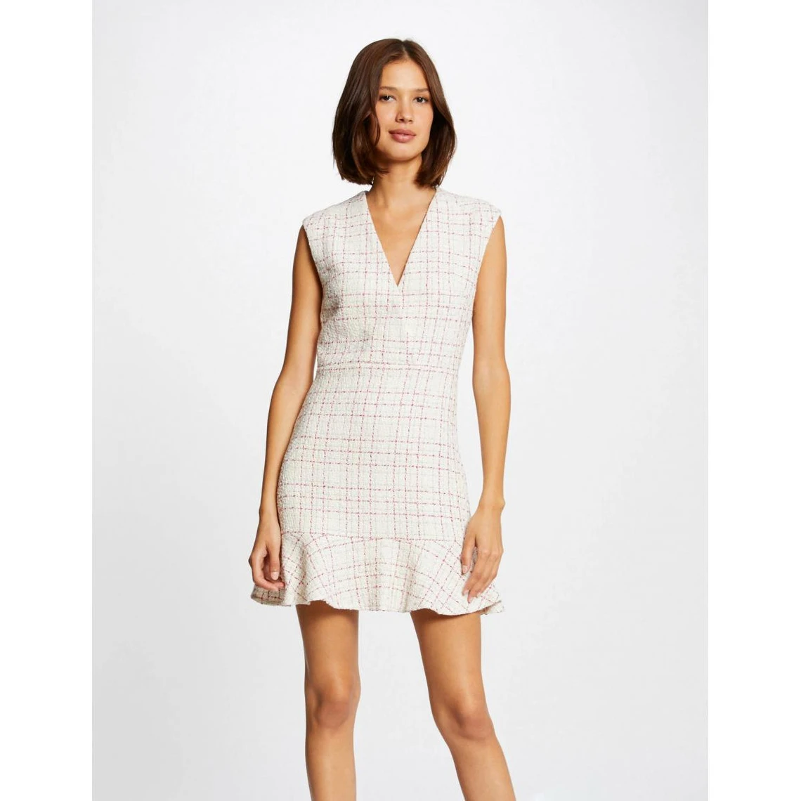 MORGAN Robe Ajustée Sans Manches à Carreaux | 3 SUISSES 3 MORGAN Robe Ajustée Sans Manches à Carreaux | 3 SUISSES