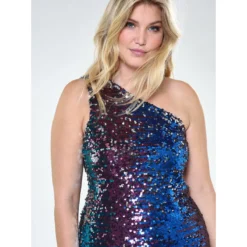 Robe Asymétrique à Encolure Pailletée | Robe Courte 3 SUISSES -Promos Robe Mirage Magasin robe asymetrique a encolure pailletee 3199724 4 1200x1200