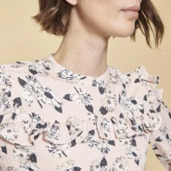 Robe Avec Volants Imprimée Manches Longues Femme - Rose | 3 SUISSES -Promos Robe Mirage Magasin robe avec volants imprimee manches longues femme gris clair 877949 3 1140x1140