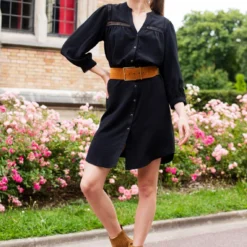 LA PETITE ETOILE Robe Courte Noire BENJA | 3 SUISSES -Promos Robe Mirage Magasin robe benja 3404768 2 1140x1140