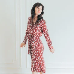 Robe Ceinturée Col Tailleur Jade Réédition | Robe Longue 3 SUISSES