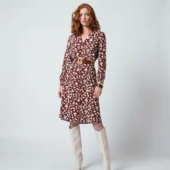 Robe Ceinturée Col Tailleur Jade Réédition | Robe Longue 3 SUISSES -Promos Robe Mirage Magasin robe ceinturee col tailleur jade reedition 1236831 5 1140x1140