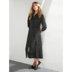 Robe Chemise Avec Ceinture à Pois | 3 SUISSES -Promos Robe Mirage Magasin robe chemise avec ceinture a pois 3411386 6495394 94 1140x1140