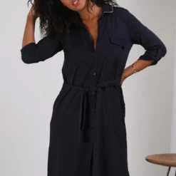 Robe Chemise Ceinturée Dandy | Robe Longue 3 SUISSES -Promos Robe Mirage Magasin robe chemise ceinturee dandy 1179115 3 1140x1140