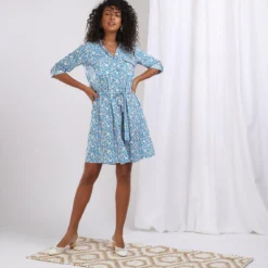 Robe Chemise Ceinturée Imprimée | Robe Courte 3 SUISSES -Promos Robe Mirage Magasin robe chemise ceinturee imprimee 1172973 2 1140x1140