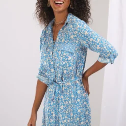 Robe Chemise Ceinturée Imprimée | Robe Courte 3 SUISSES -Promos Robe Mirage Magasin robe chemise ceinturee imprimee 1172973 4 1140x1140