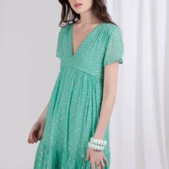 Robe Courte à Pois Doré Flore | Robe Courte 3 SUISSES -Promos Robe Mirage Magasin robe courte a pois dore flore 1215917 2 1140x1140