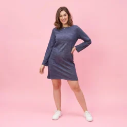 Robe Courte Cintrée Manches Longues Femme - Bleu | 3 SUISSES -Promos Robe Mirage Magasin robe courte cintree manches longues femme bleu8781211140x1140 878121 2 1140x1140
