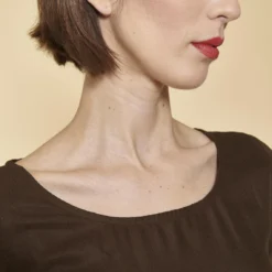 Robe Courte Col Bateau Manches Longues Imprimé Sur Bas Femme - Kaki Foncé | 3 SUISSES -Promos Robe Mirage Magasin robe courte col bateau manches longues imprime sur bas femme kaki fonce 1052187 2 1140x1140