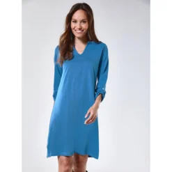 Robe Courte Fendue Manches Longues Col V Femme | Robe Courte 3 SUISSES -Promos Robe Mirage Magasin robe courte fendue manches longues col v femme 3199824 4 1200x1200