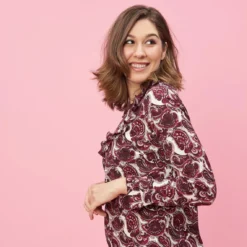 Robe Courte Manches Longues Volants Femme - Rouge | 3 SUISSES -Promos Robe Mirage Magasin robe courte manches longues volants femme rouge 876523 3 1140x1140