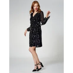 Robe De Soirée Tissée Avec Des Taupes En Velours | 3 SUISSES -Promos Robe Mirage Magasin robe de soiree tissee avec des taupes en velours 3199698 3 1200x1200