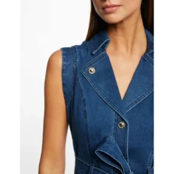 MORGAN Robe Droite Boutonnée Ceinturée En Jean | 3 SUISSES -Promos Robe Mirage Magasin robe droite boutonnee ceinturee en jean jean stone 3507680 6982462 62 1140x1140