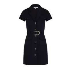 MORGAN Robe Droite Boutonnée Ceinturée | 3 SUISSES -Promos Robe Mirage Magasin robe droite boutonnee ceinturee marine 3516954 7019604 4 1140x1140
