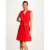 MORGAN Robe Droite Boutonnée Ceinturée | 3 SUISSES -Promos Robe Mirage Magasin robe droite boutonnee ceinturee rouge 3408360 6475960 60 1140x1140