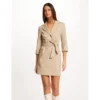MORGAN Robe Droite Ceinturée à Carreaux | 3 SUISSES -Promos Robe Mirage Magasin robe droite ceinturee a carreaux beige 3507728 6982692 92 1140x1140
