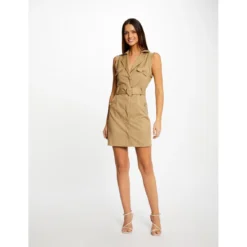 MORGAN Robe Droite Ceinturée à Rayures | 3 SUISSES 9 MORGAN Robe Droite Ceinturée à Rayures | 3 SUISSES -Promos Robe Mirage Magasin robe droite ceinturee a rayures sable 3507554 6981880 80 1140x1140