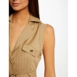 MORGAN Robe Droite Ceinturée à Rayures | 3 SUISSES 11 MORGAN Robe Droite Ceinturée à Rayures | 3 SUISSES -Promos Robe Mirage Magasin robe droite ceinturee a rayures sable 3507554 6981884 84 1140x1140
