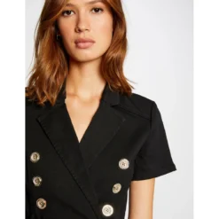 MORGAN Robe Droite Ceinturée Avec Boutons | 3 SUISSES -Promos Robe Mirage Magasin robe droite ceinturee avec boutons noir 3274072 5865874 74 1140x1140