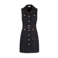 MORGAN Robe Droite Ceinturée En Jean | 3 SUISSES -Promos Robe Mirage Magasin robe droite ceinturee en jean jean brut 3408362 6475974 74 1140x1140