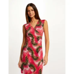 MORGAN Robe Droite Drapée Imprimé Végétal | 3 SUISSES -Promos Robe Mirage Magasin robe droite drapee imprime vegetal multico 3507570 6981950 50 1140x1140