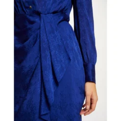 MORGAN Robe Droite Drapée Satinée Imprimée | 3 SUISSES -Promos Robe Mirage Magasin robe droite drapee satinee imprimee bleu electrique 3508600 6986480 80 1140x1140