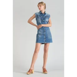 LE TEMPS DES CERISES Robe Droite En Jeans DIDEROT | 3 SUISSES -Promos Robe Mirage Magasin robe droite en jeans diderot 3518266 7028994 94 1140x1140
