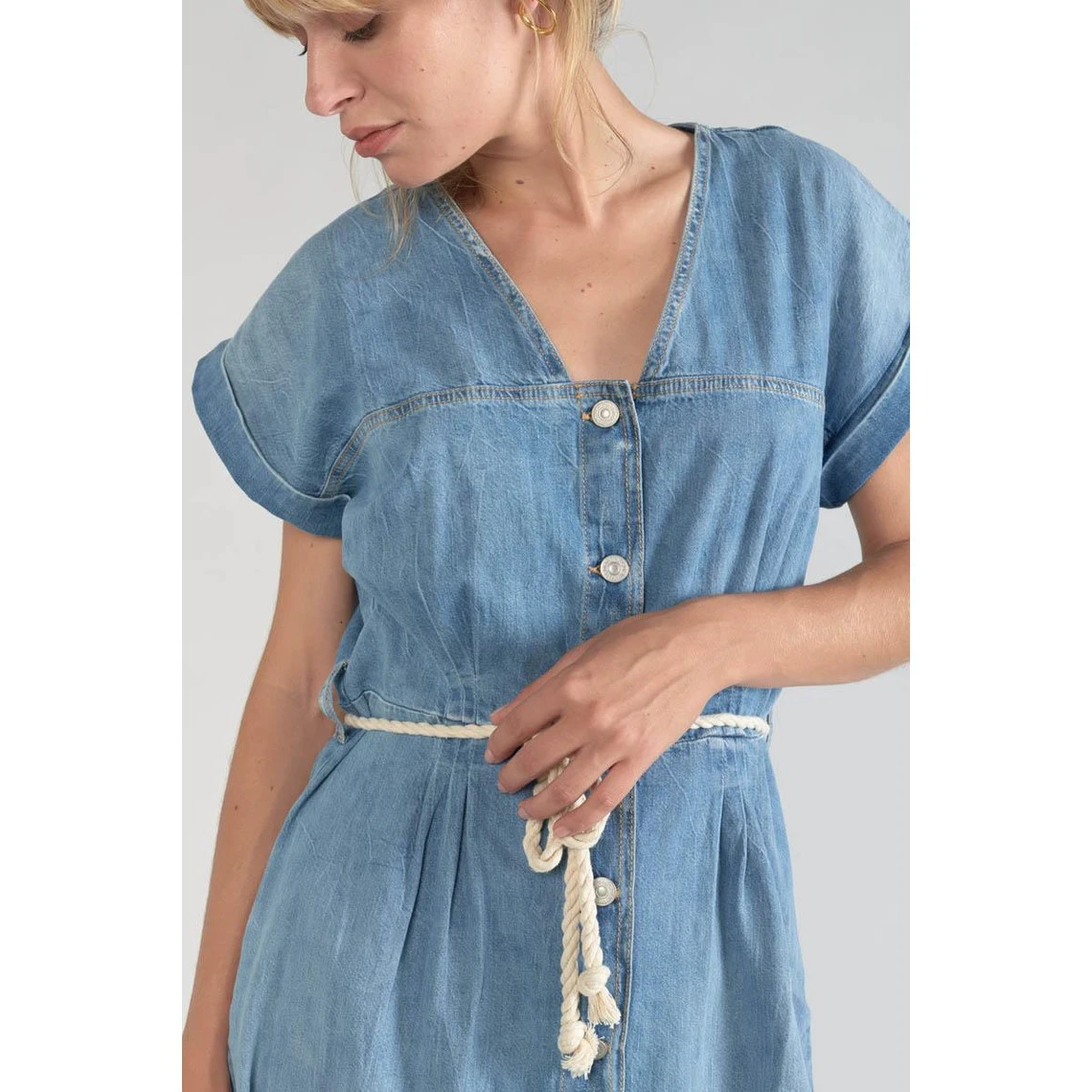 LE TEMPS DES CERISES Robe Droite En Jeans EOURRE | 3 SUISSES 5 LE TEMPS DES CERISES Robe Droite En Jeans EOURRE | 3 SUISSES – Image 3