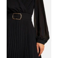 MORGAN Robe Droite Fluide Avec Bas Plissé | 3 SUISSES -Promos Robe Mirage Magasin robe droite fluide avec bas plisse marine 3507796 6983040 40 1140x1140