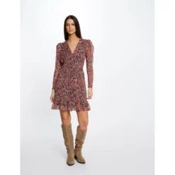 MORGAN Robe Droite Fluide Imprimé Floral | 3 SUISSES -Promos Robe Mirage Magasin robe droite fluide imprime floral multico 3508824 6987448 48 1140x1140